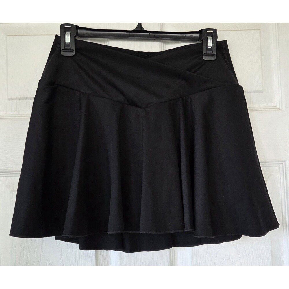 HALARA SoftlyZero Airy Black Skort Mini Skirt Cross Over Waist Tennis Size L NWT